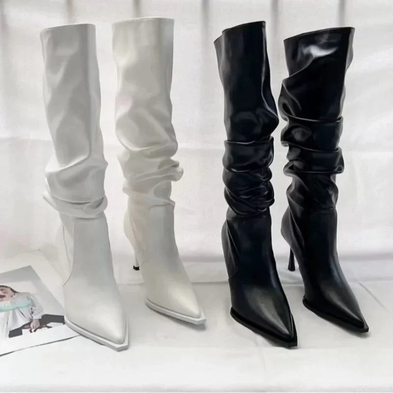 Women's Shoes 2024 Hot Sale Sleeve Women's Boots Winter Pointed Toe