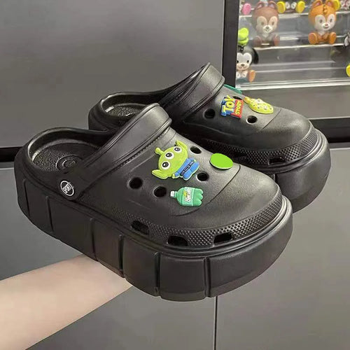 Platform slippers Ladies summer new height raising shoes Ladies wear