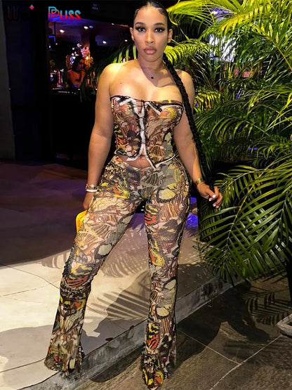 Butterfly  2 Piece Set See Through