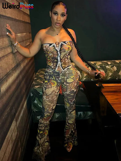 Butterfly  2 Piece Set See Through