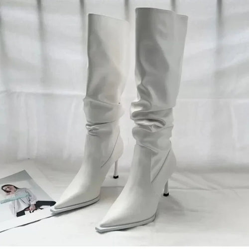 Women's Shoes 2024 Hot Sale Sleeve Women's Boots Winter Pointed Toe