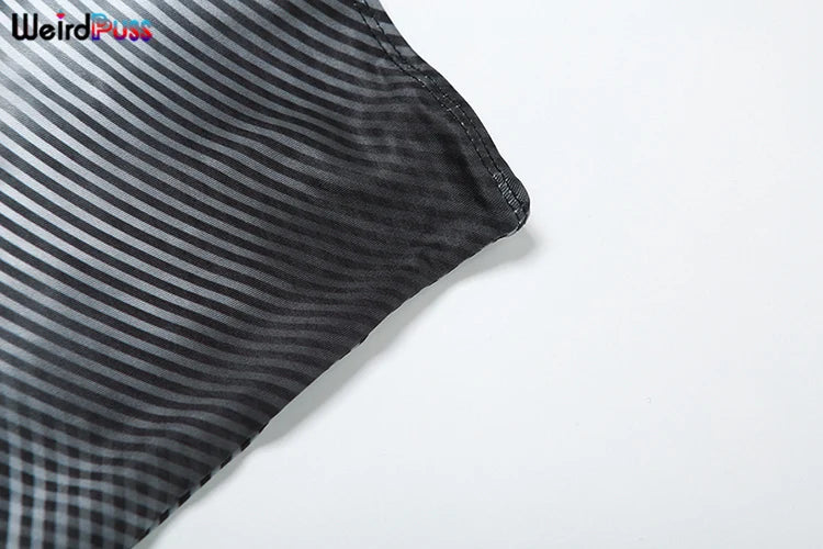 Weird Puss Gradient Print 2 Piece Set Women Skinny Striped Stretch Tank Tops+Leggings Matching Casual Sporty Streetwear Outfits