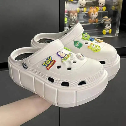 Platform slippers Ladies summer new height raising shoes Ladies wear